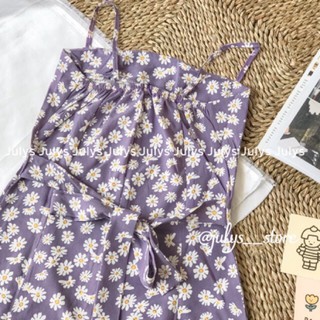 Đầm 2 dây hoa cúc - DV01