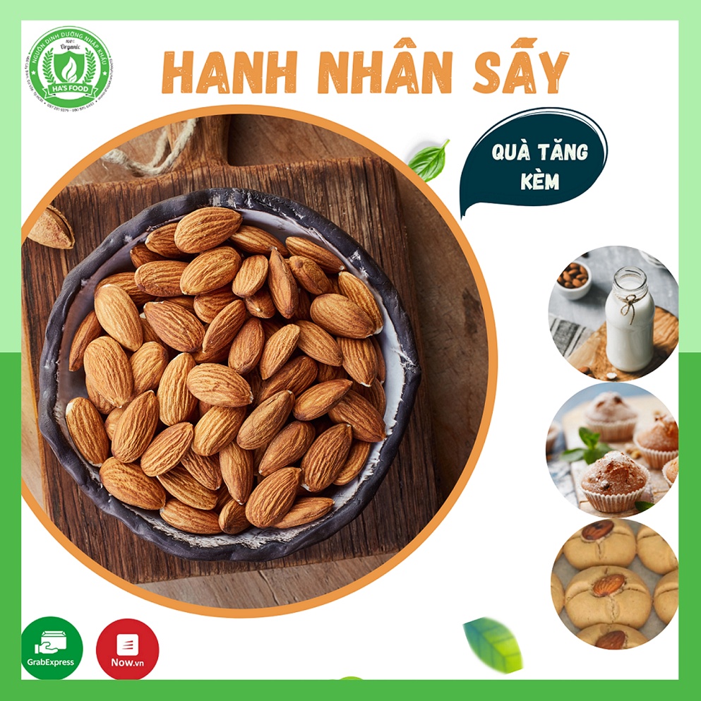 Hạnh nhân Mỹ sấy giòn hafood, giúp giảm nguy cơ tiểu đường 500gr