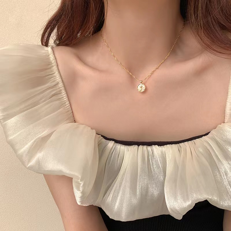 Dây Chuyền Mặt Hoa Hồng Sang Trọng Phong Cách Retro Cho Nữ