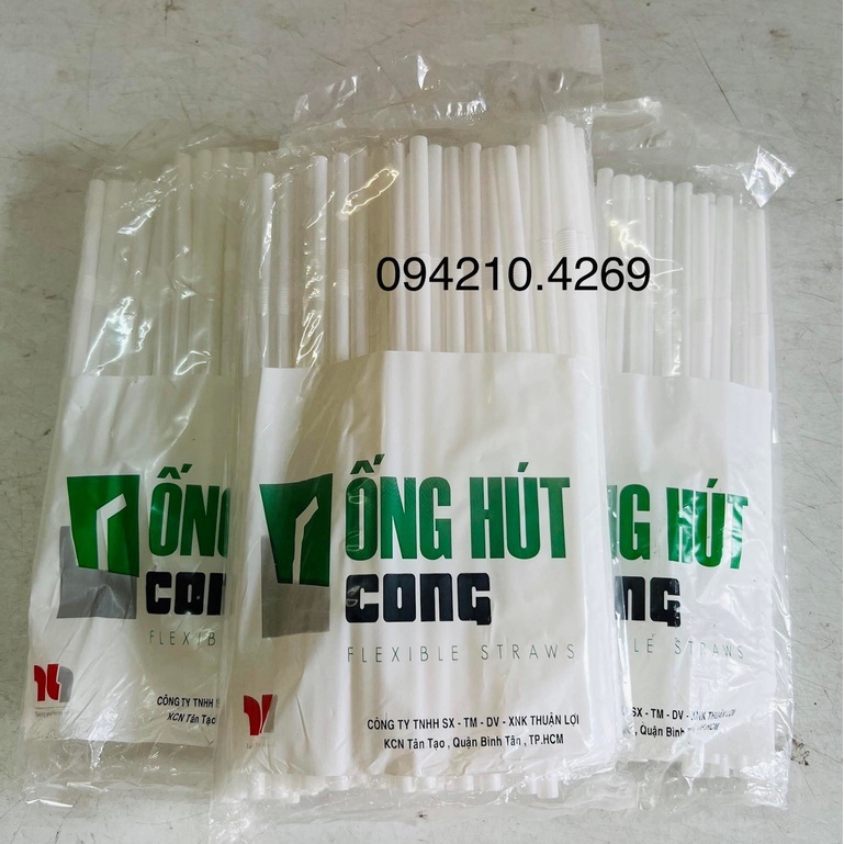 Ống Hút Cà phê Bẻ Cong Đen F6 gói 80 cái-  ống hút Cafe bẻ cong 360 độ
