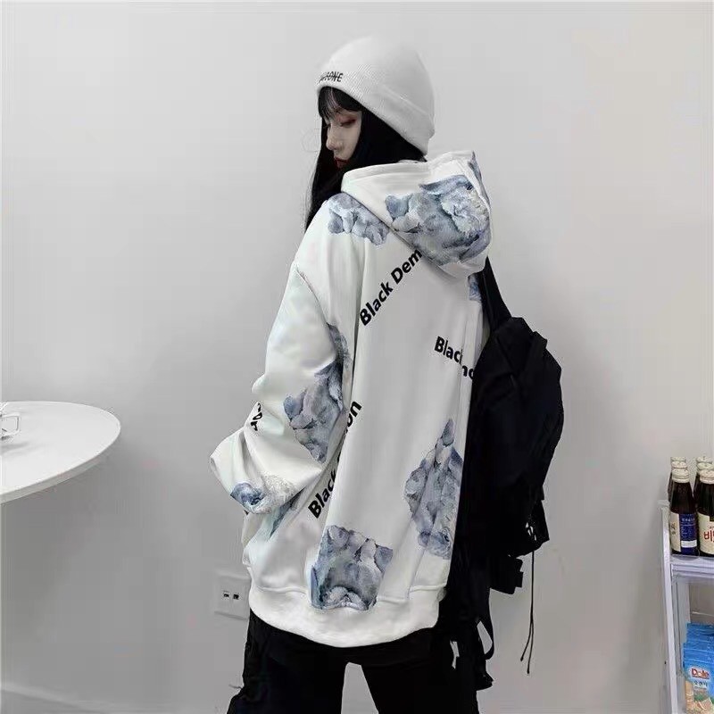 Áo khoác nỉ cardigan unisex form rộng In Toàn Thân Black Demon nam nữ ulzzang Wind | BigBuy360 - bigbuy360.vn