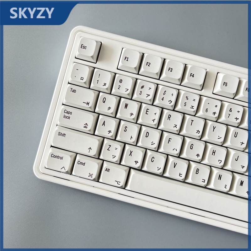 Minimalist White Keycap XDA Hồ sơ Nhật Bản Chủ đề PBT Thuốc nhuộm phụ Bàn phím cơ học Keycap 127 Phím