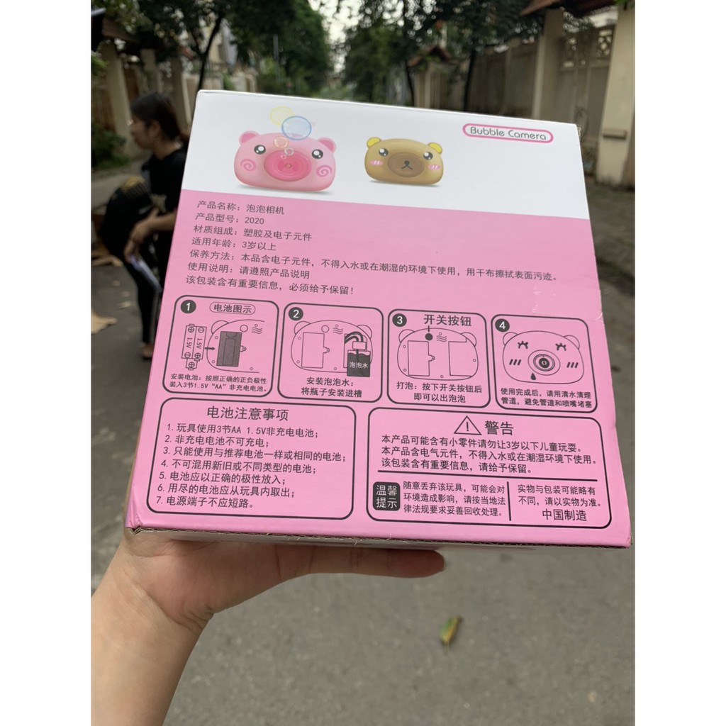 MÁY CHỤP ẢNH THỔI BONG BÓNG HEO CON SIÊU CUTE CHO BÉ mã hàng hot