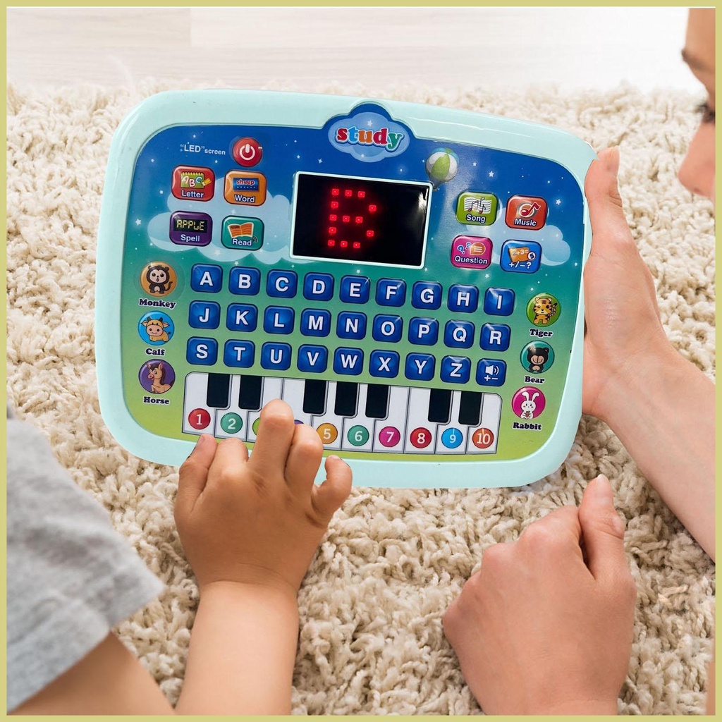 Máy Tính Bảng Đồ Chơi Dạy Học Tiếng Anh Với Màn Hình LED Cho Bé Trai Mẫu Giáo aseavn