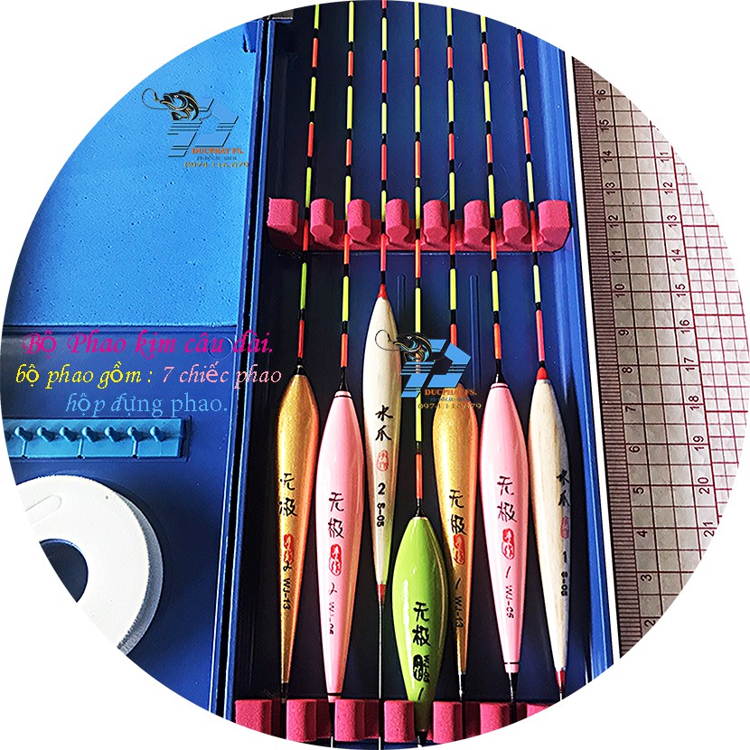 BỘ HỘP PHAO KIM CÂU ĐÀI, CÂU CÁ, NHIỀU MÀU ! ( 6 phao ngày + 1 phao đêm)