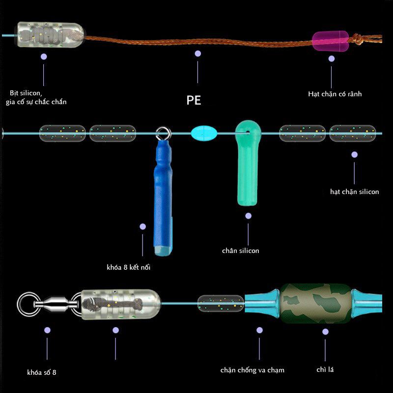 Bộ Phụ Kiện Săn Hàng Câu Đài AOHU Cao Cấp, Đầy Đủ Phụ Kiện,Chống Ma Sát Tốt