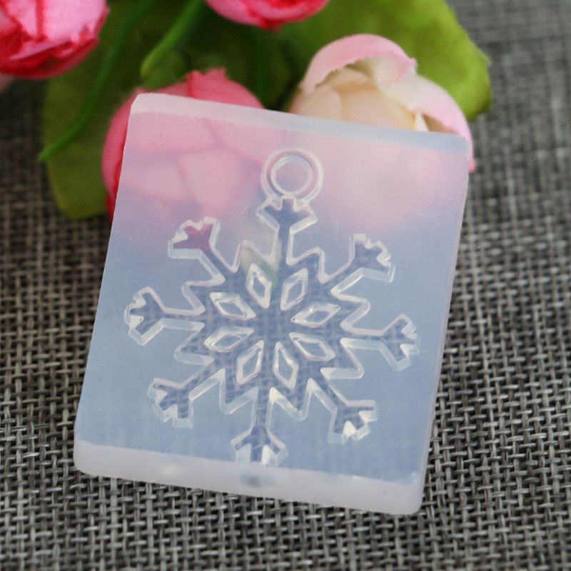 Khuôn silicone tạo hình làm mặt trang sức hình bông tuyết DIY