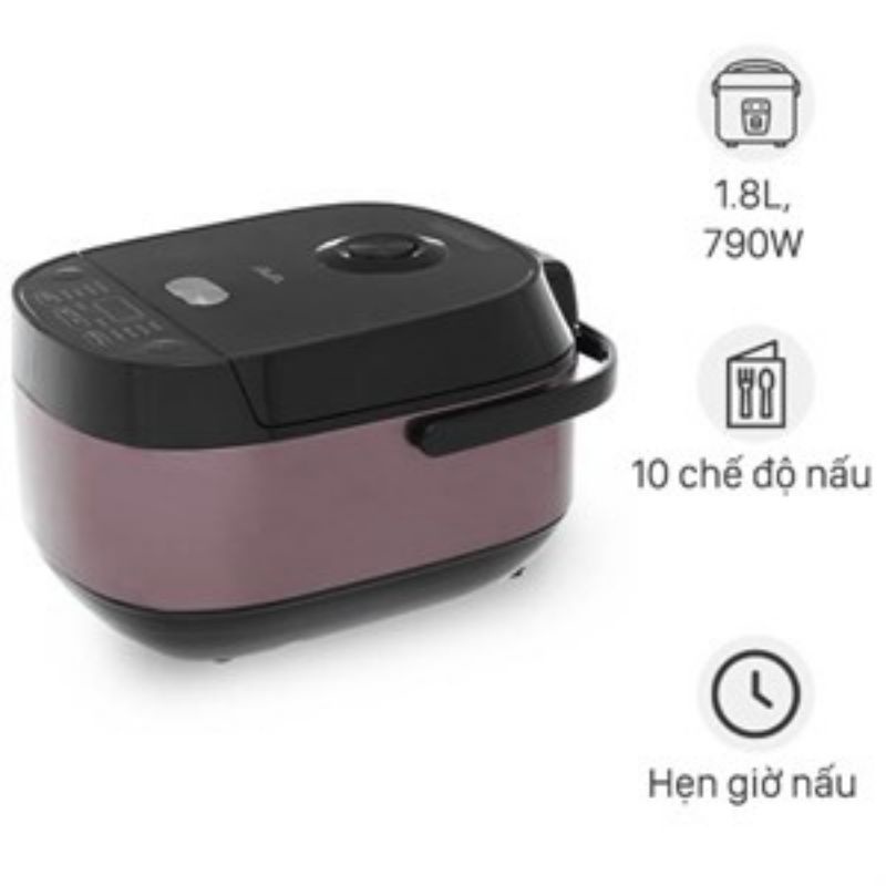 Nồi cơm điện tử AVA TP40-CT01E 1.8 lít - Công nghệ nấu 3D, chống dính Daikin