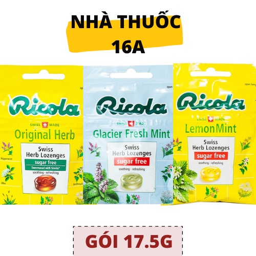 KẸO RICOLA THẢO MỘC GÓI 17.5G - CHÍNH HÃNG CÔNG TY