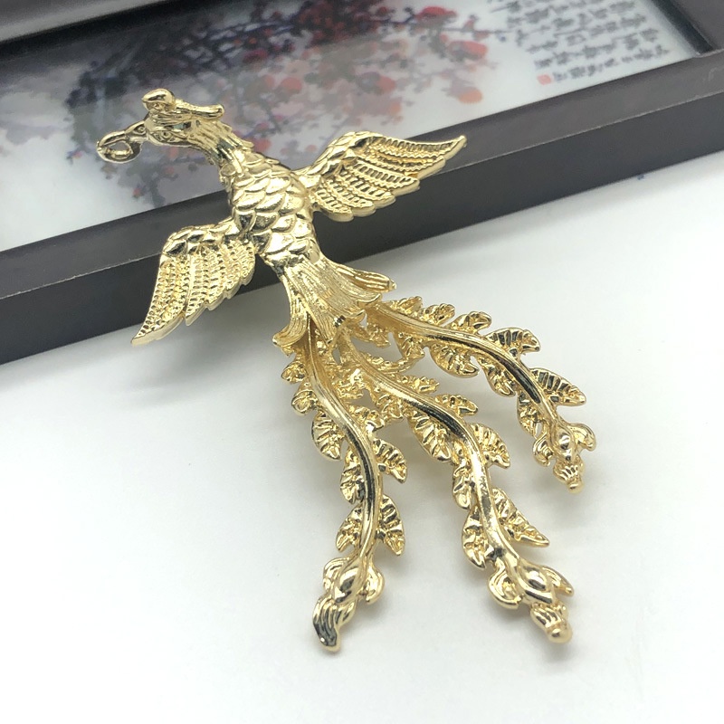 (1 cái)Phiến đúc phượng hoàng 71*42mm, Nguyên liệu làm trang sức cổ trang, Nguyên liệu diy