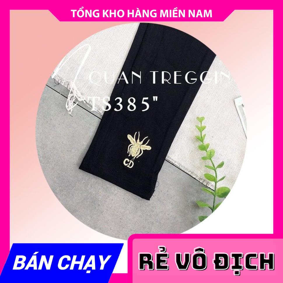 QUẦN TREGGING THÊU ONG CD CAO CẤP TS385 2 CON ONG ⚡100% ẢNH THẬT⚡ QUẦN THUN UMI  MY