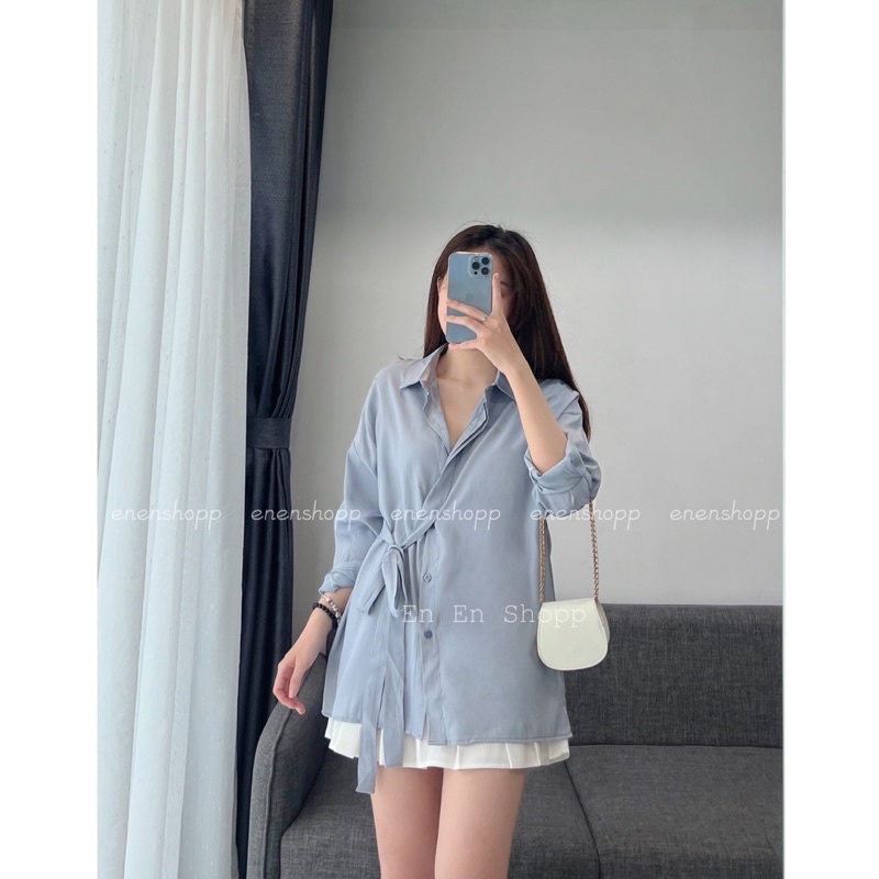 Áo somi buộc vạt (A392)