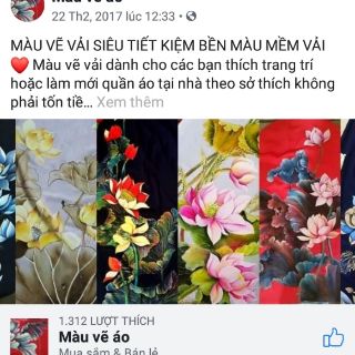 BỘ MÀU VẼ VẢI (đủ)