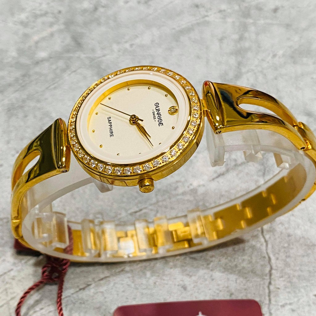 Đồng hồ Sunrise nữ chính hãng Nhật Bản L9935.AA.G.T - kính saphire chống trầy - đính