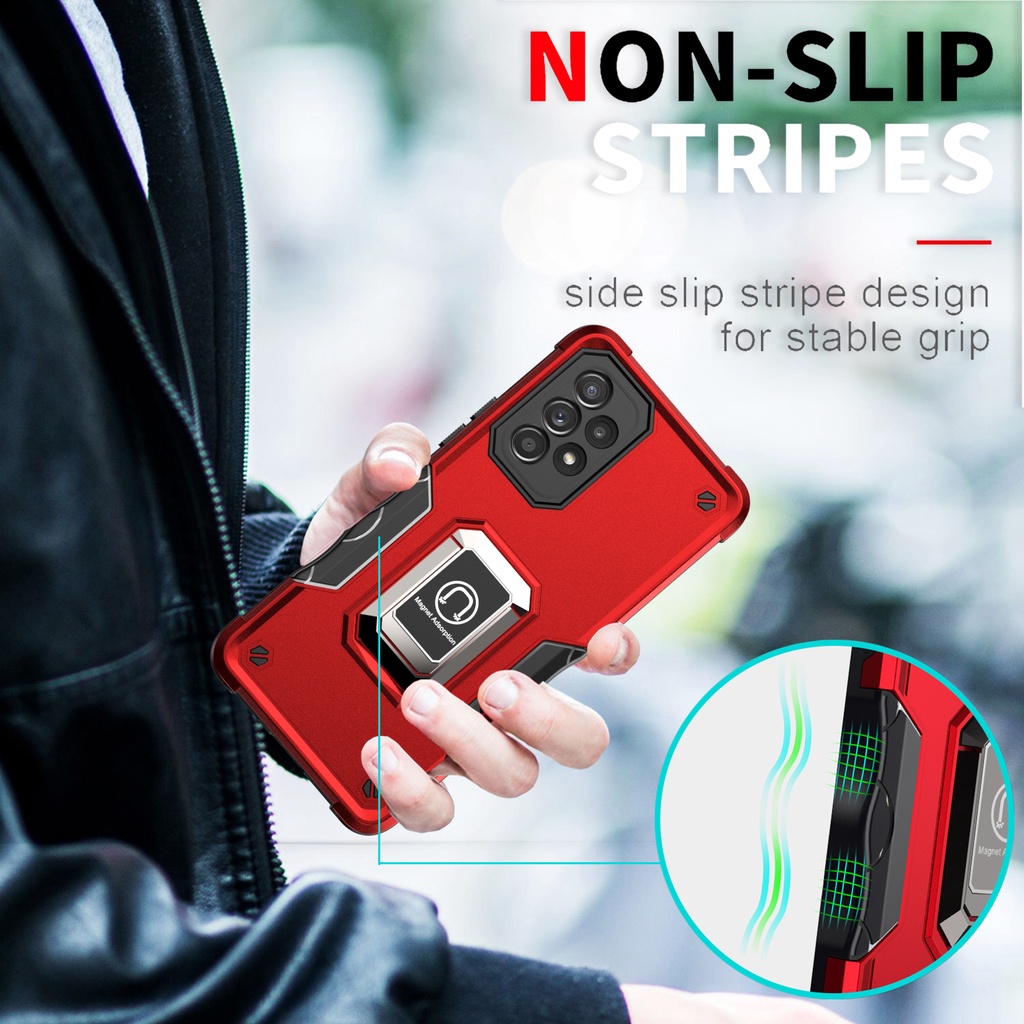 Magnetic Anti Shock Stand Phone Case For Samsung Galaxy A32 4G A33 5G A52 4G 5G A52s 5G A53 5G A73 5G Ring Kickstand Phone Case Cover