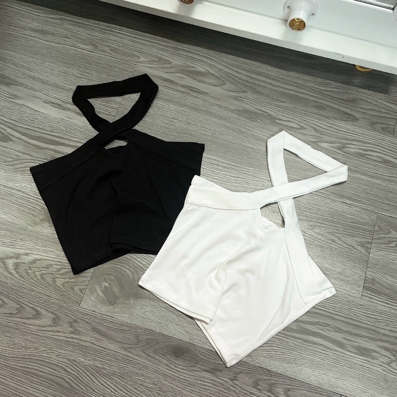 áo cúp ngực dây chéo cổ, áo ống kiểu áo croptop siêu xinh