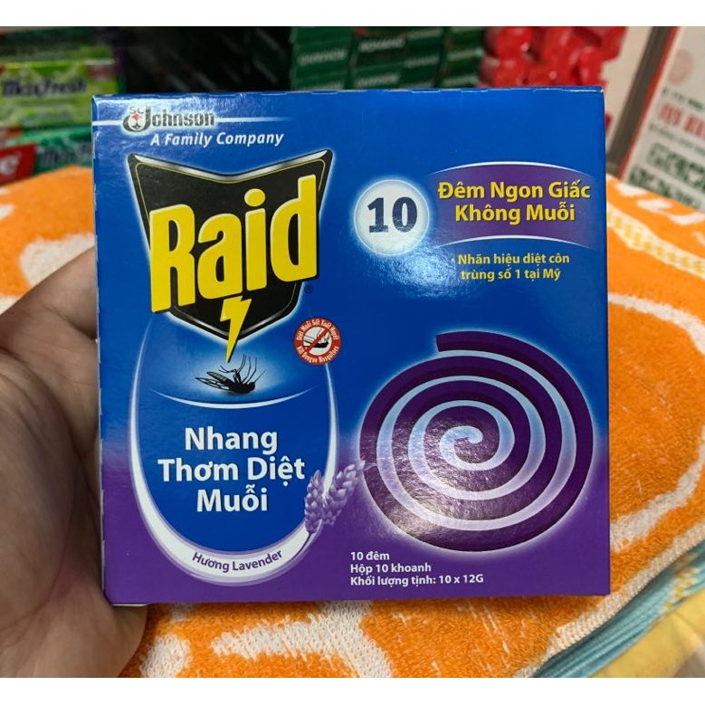 Set 10 Nhang Diệt Muỗi Raid - Hương Thơm Đuổi Muỗi 100% - An Toàn Cho Người Sử Dụng