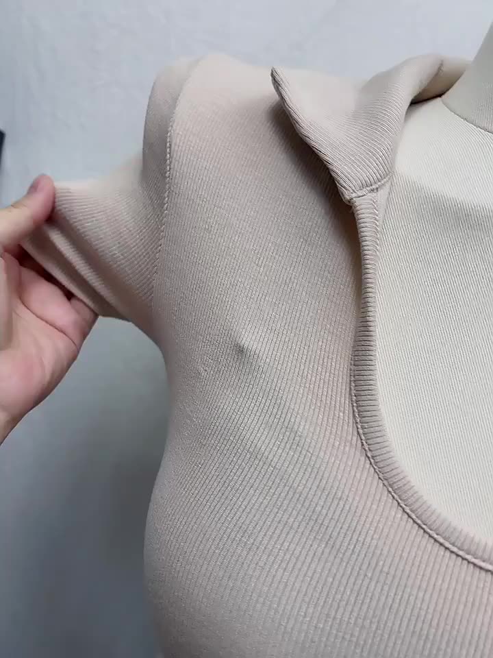 Áo thun nữ ZHELIHANGFEI tay ngắn cổ sâu gợi cảm phong cách Âu Mỹ | BigBuy360 - bigbuy360.vn