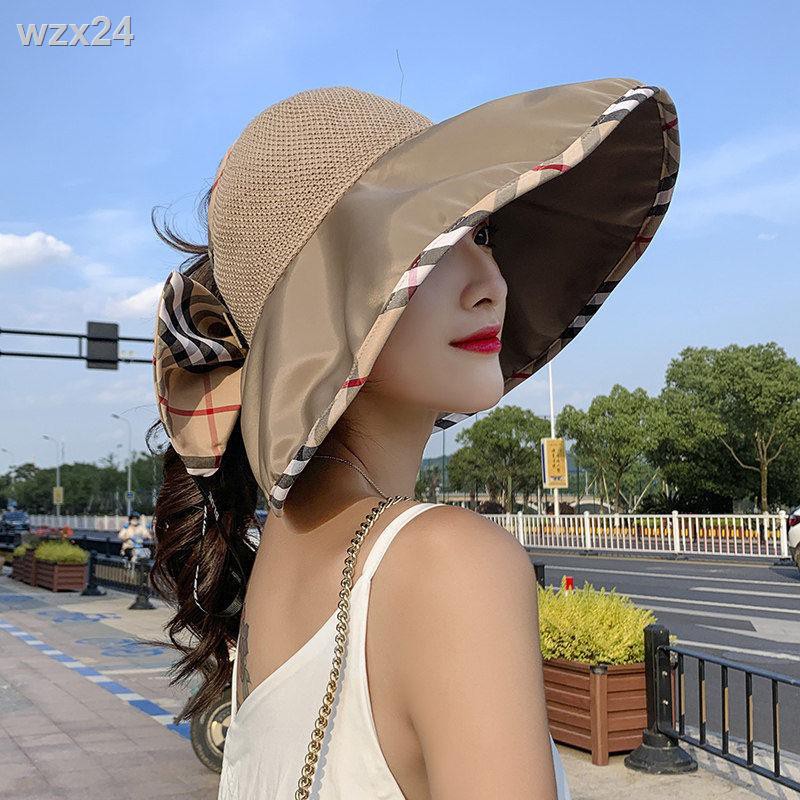 Mũ chống nắng hàn quốc nữ mùa hè vành lớn tia cực tím nón rỗng đi biển ngư dân Nhật Bản