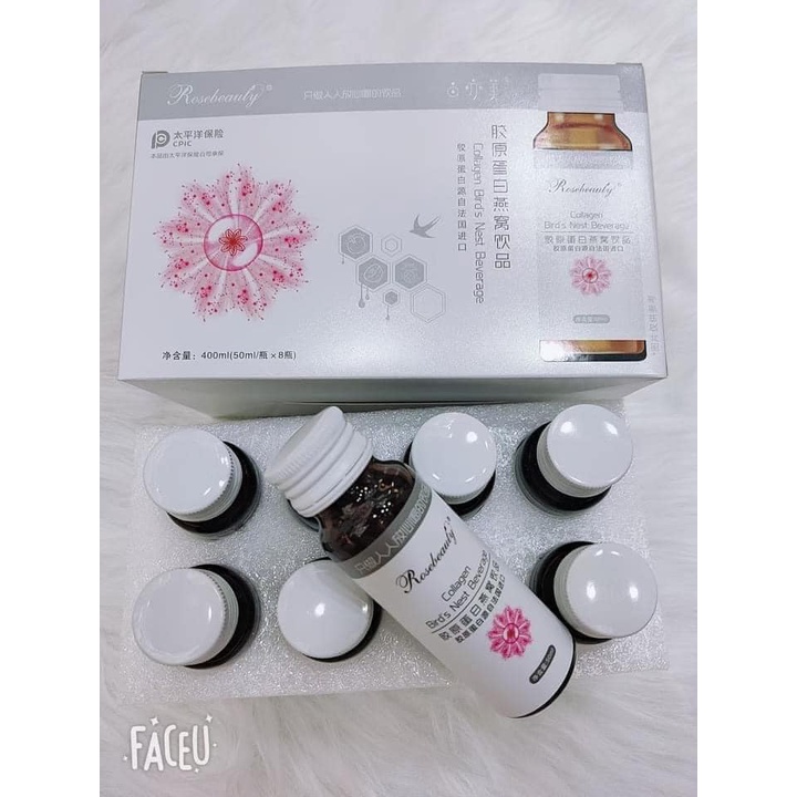 HỘP 8 CHAI Collagen Yến Rosebeauty