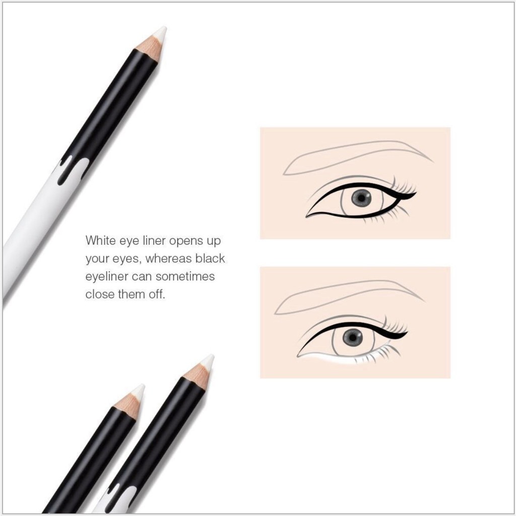 Chì Kẻ Mắt Màu Trắng Soft Eyeliner Pencil D10 - Sammi beauty