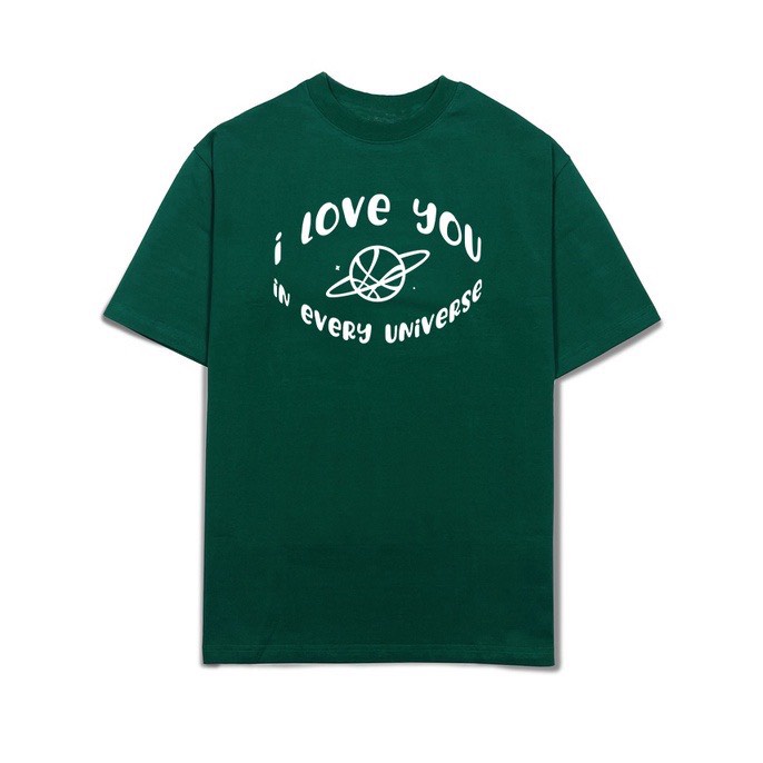 [ XANH HÓT ]  ÁO THUN TAY LỠ FORM RÔNG NỮ I LOVE YOU HAI MẶC TRƯỚC SAU CỰC ĐẸP