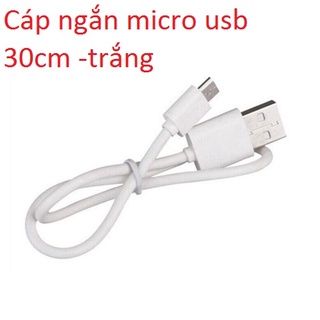 Cáp sạc micro usb ngắn 30cm đen - cáp ngắn micro 30cm trắng