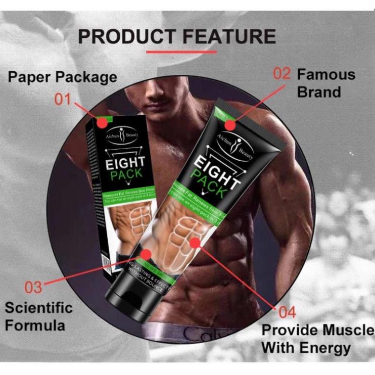 Kem massage tan mỡ bụng body 8 múi Eight Pack