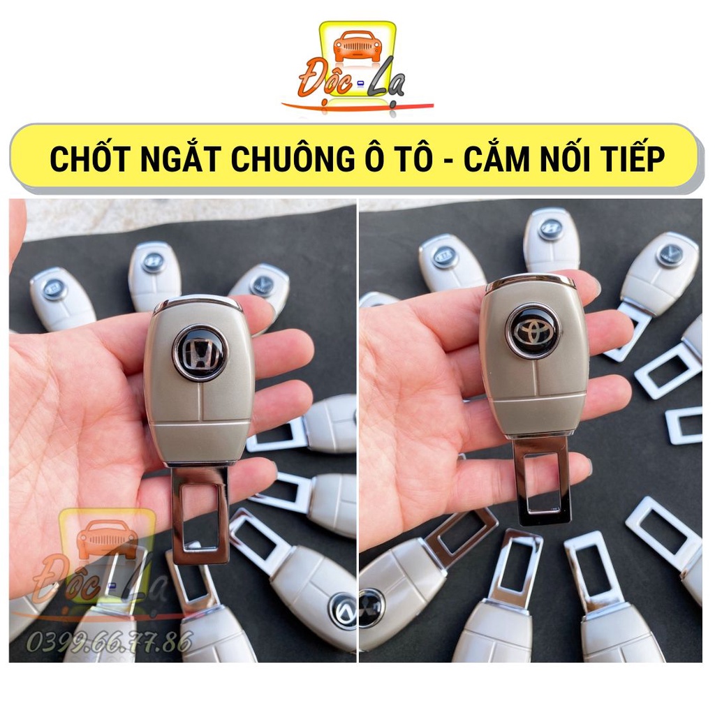 1 Chốt cắm đai an toàn, chốt chồng đai ngắt chuông cho ô tô - Có thể cắm nối tiếp - Chất liệu Inox mạ Crom cao cấp