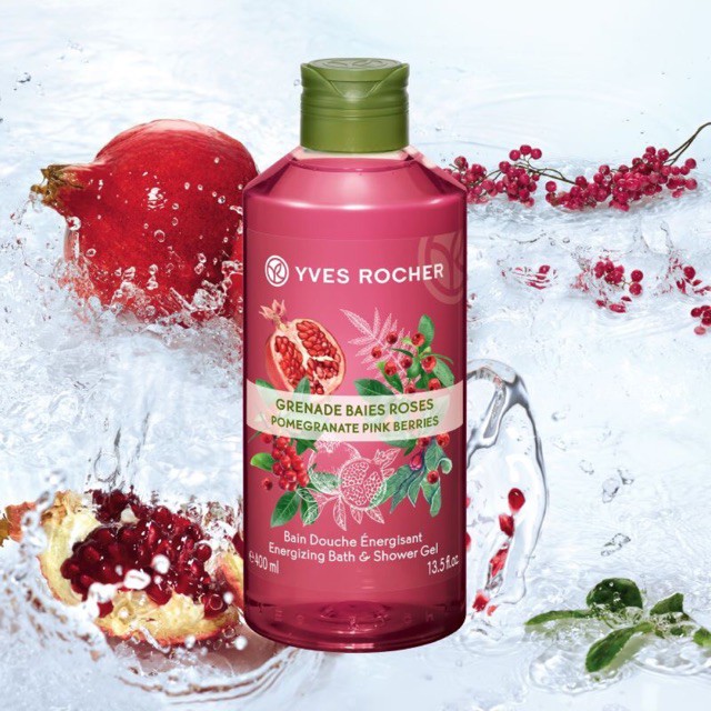 [CHÍNH HÃNG] Sữa Tắm Yves Rocher Cotton Flower Pomegranate Relaxing Bath &amp; Shower Gel 400ml