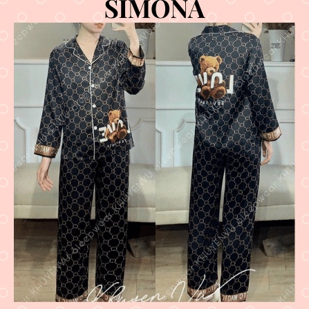 Đồ Bộ Mặc Nhà Nữ - Đồ Ngủ Pijama Nữ Lụa Satin Nhập Hàng Thiết Kế Cao Cấp Chất Vải Mềm Mướt Siêu Thoáng Mát Mặc Ở Nhà