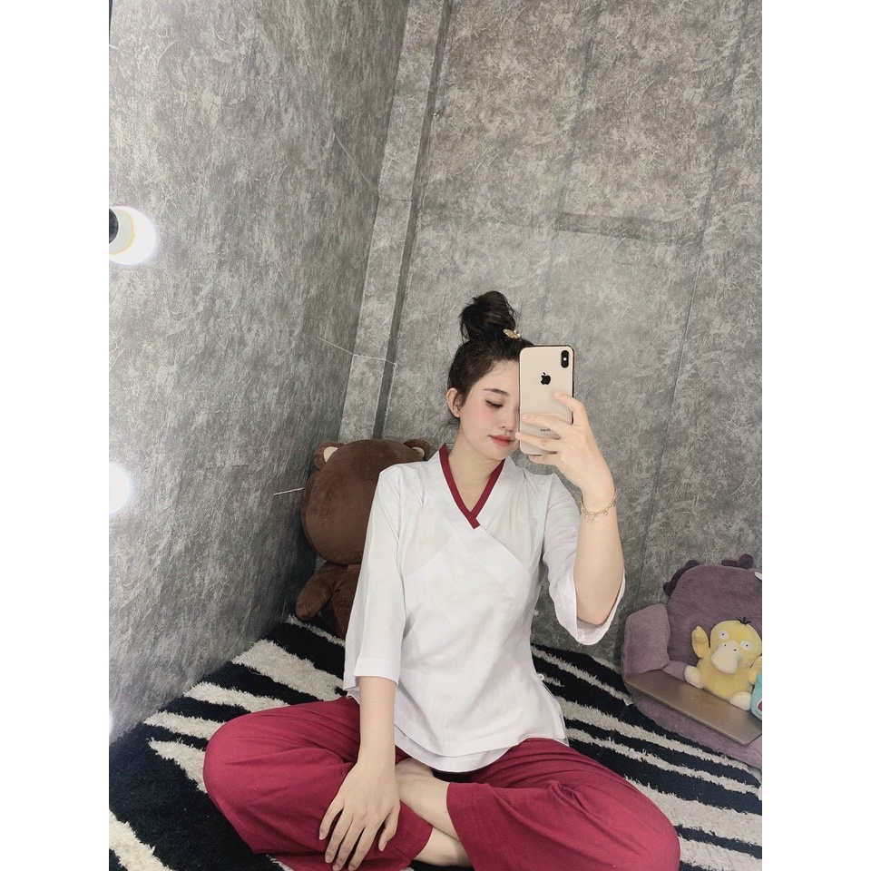 Đồ Lam Đi Chùa # Bộ Linen 2 lớp# Quần Áo Nữ Cao Cấp