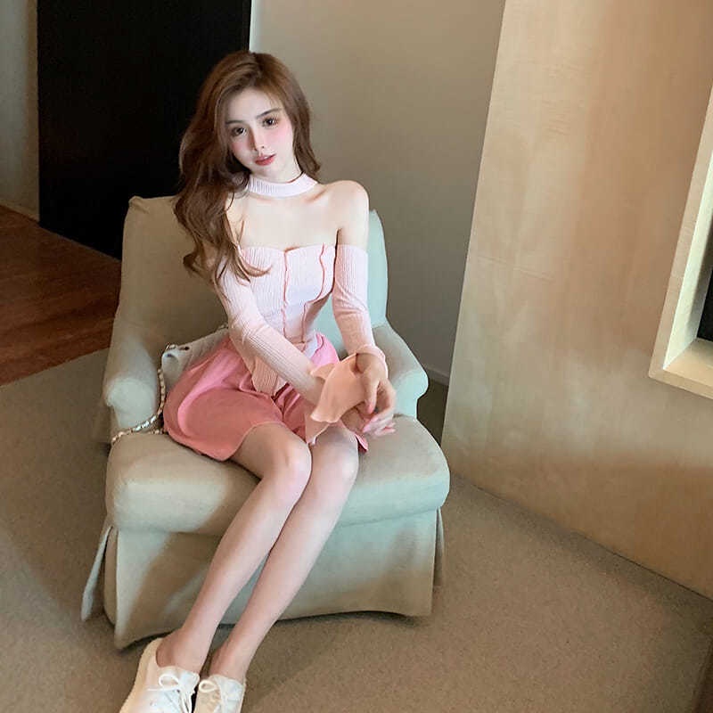 COZOK Chân Váy Lưng Cao Thời Trang Quyến Rũ