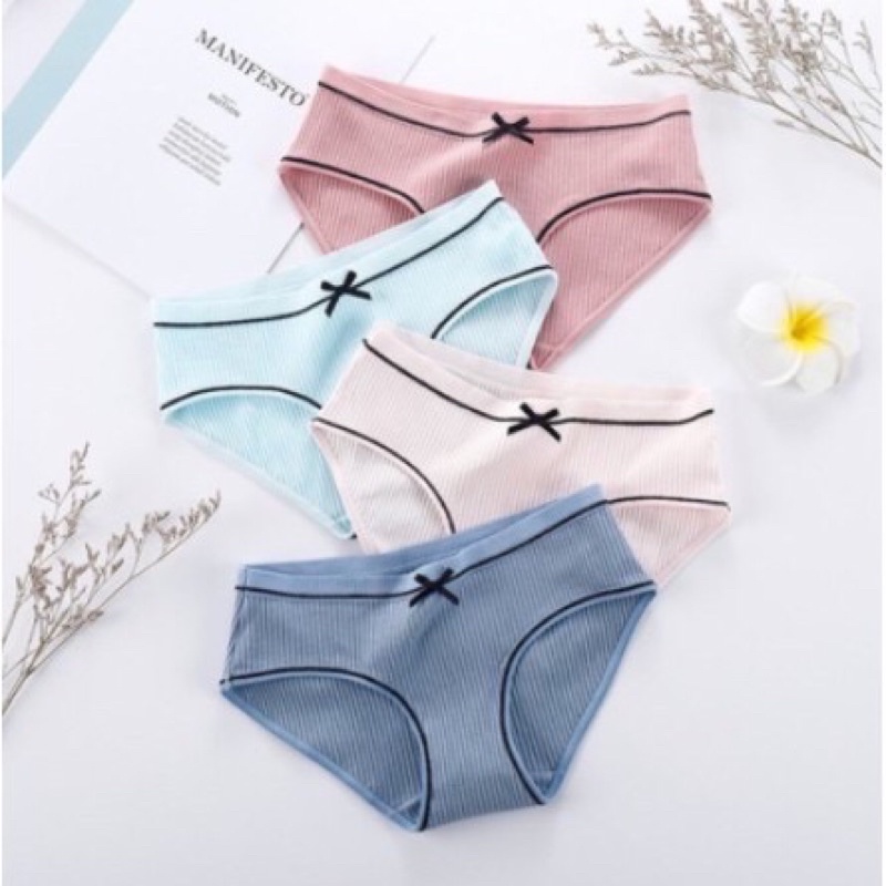 Quần lót tăm Đính Nơ siêu đẹp-Siêu Mềm(45-55kg)