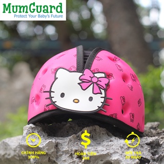 Mũ bảo hiểm bảo vệ đầu cho bé tập đi, bé đi xe đạp Mumguard Mèo Hồng trẻ 1- 5 tuổi.