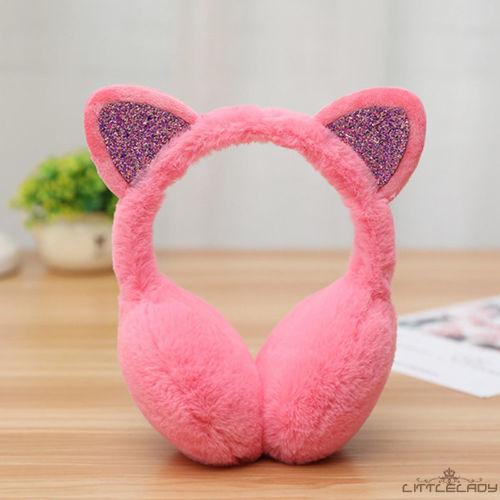 Bịt tai bằng lông nhung thiết kế tai mèo dễ thương đáng yêu