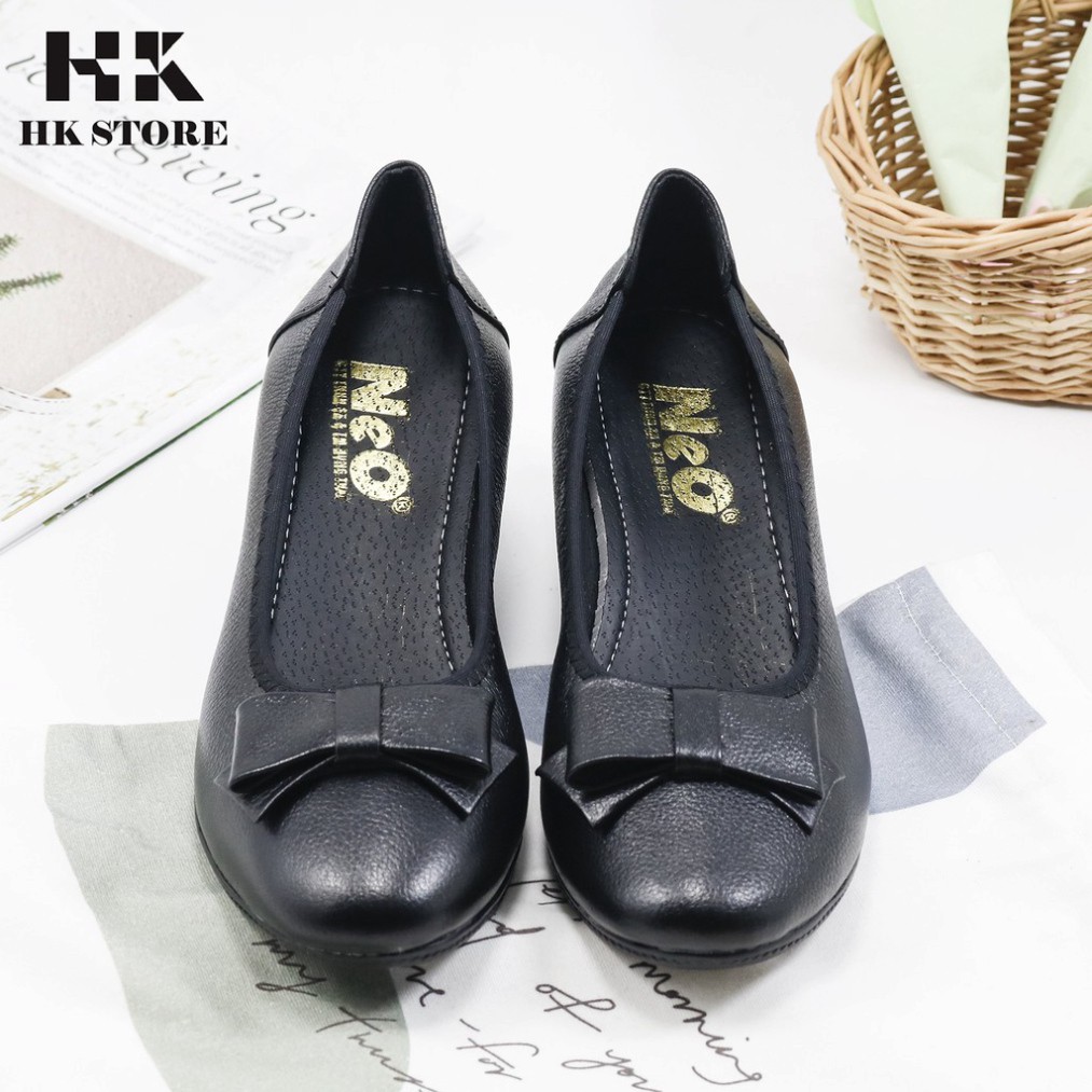 Giày xuồng nữ trung niên 👑 HK.STORE 👑 da bò cao cấp đế cao su tự nhiên 100% cực mềm cực êm chân tôn dáng và lịch sự