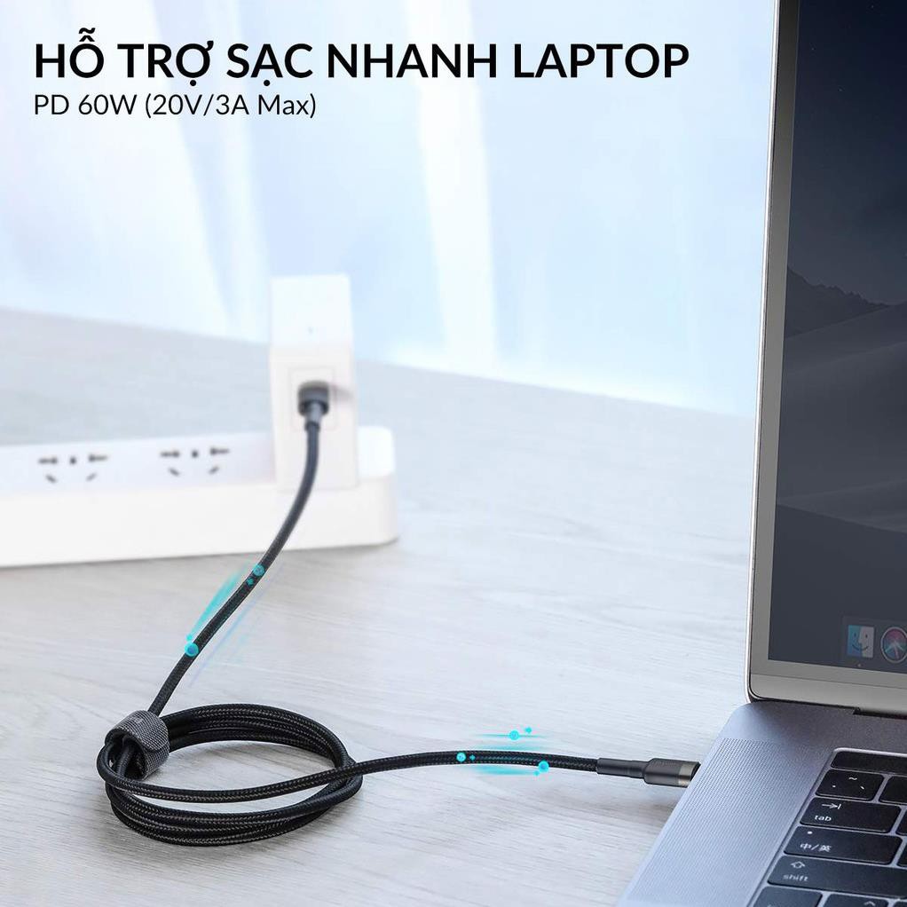 DÂY SẠC NHANH IPHONE 18W CHÍNH HÃNG BASEUS CAFULE SERIES USB C TO LIGHTNING CHUẨN PD 2.0 CÔNG SUẤT 100W DÀI 2 MÉT