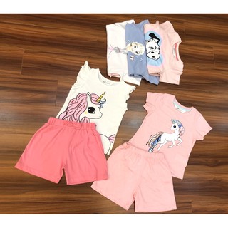 [ẢNH THẬT]Bộ cộc cotton bé gái HM Elsa, Pony