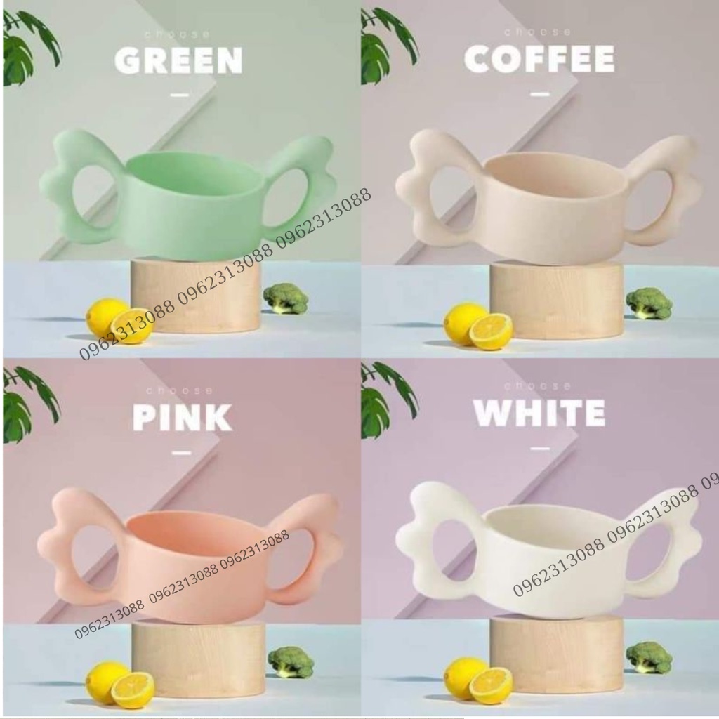 Tay cầm cánh tiên silicon cho bình Moyuum, Pigeon, Grosmimi, Lansinoh, Avent, Hegen - Mokids