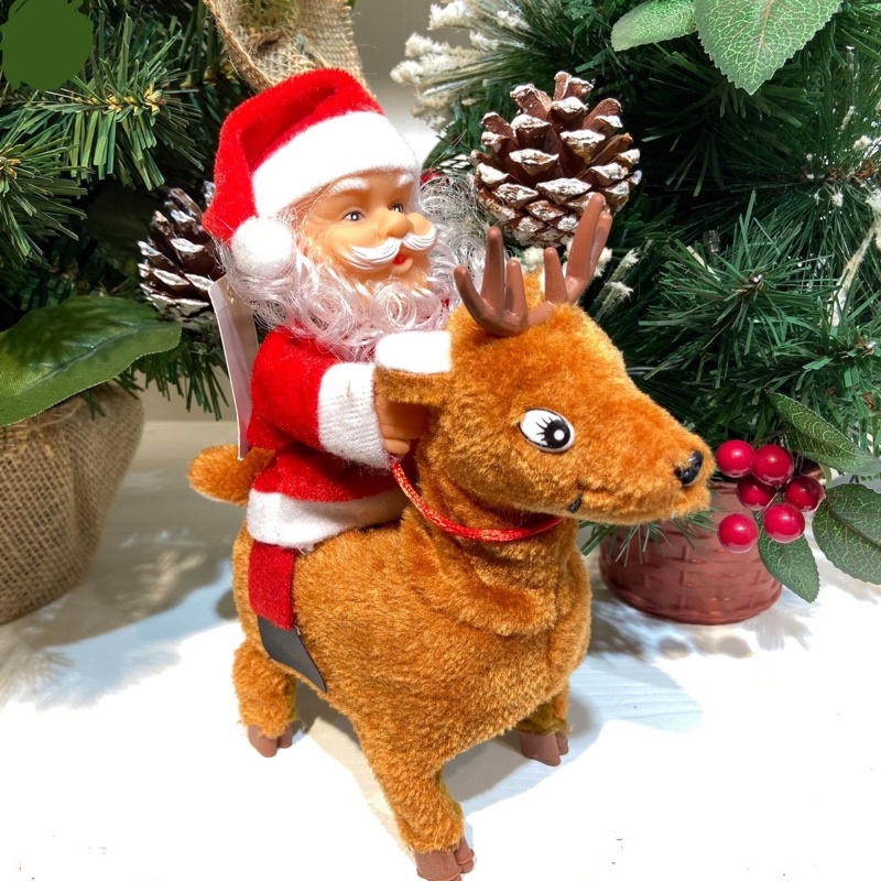 ông già noel cưỡi tuần lộc hát nhạc giáng sinh