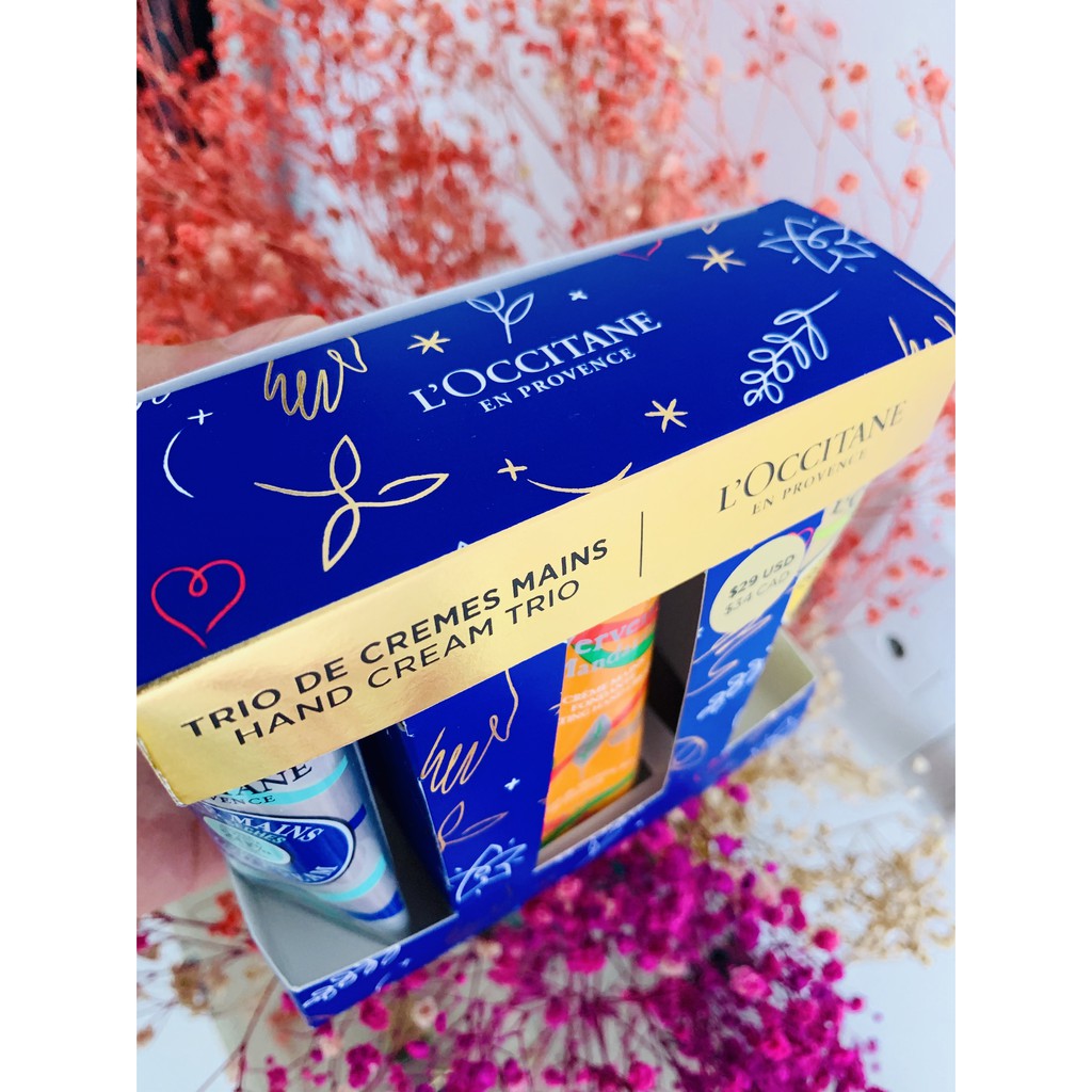 [BILL US/FR] L'Occitane Holiday Hand Cream Indulgences Trio Set 3 tuýp - LIMITED EDITION [NEW 2020]