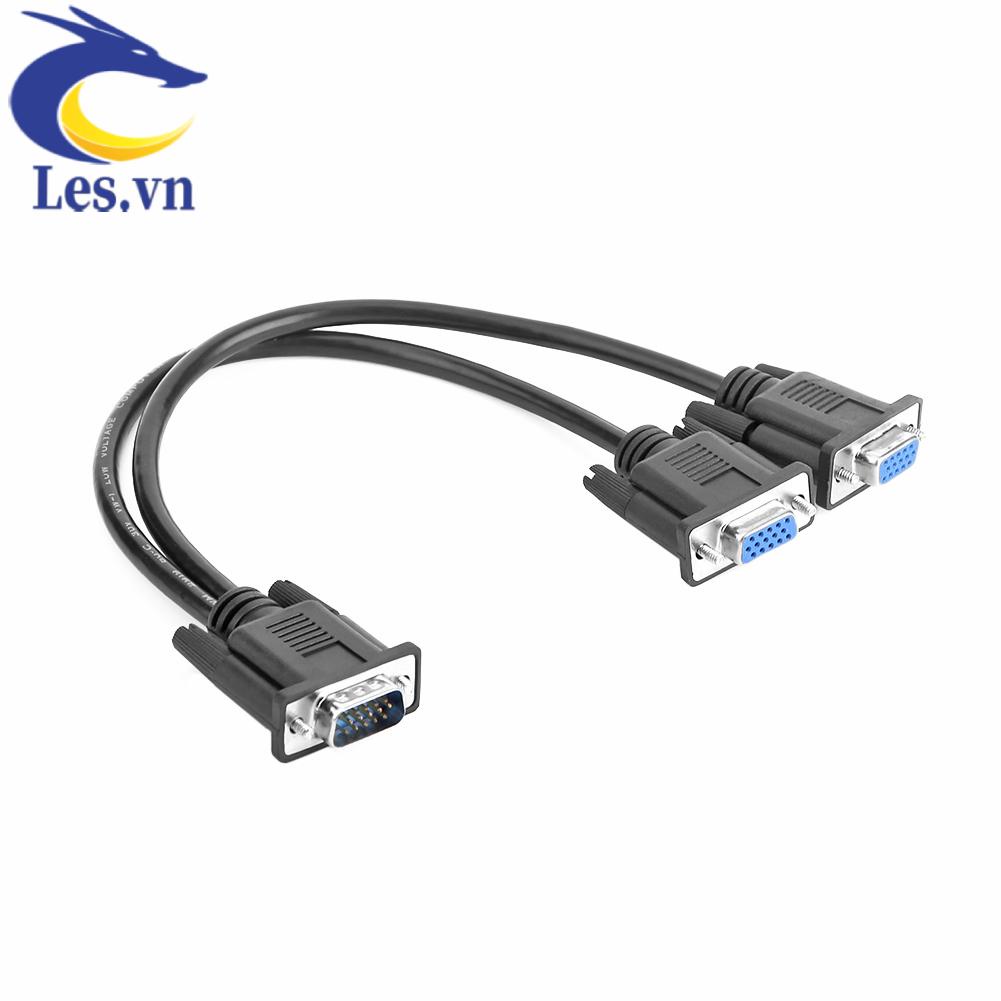 Cáp Chia Cổng VGA 15 Pin Thành 2 Cổng Female Hình Chữ Y Cho PC TV