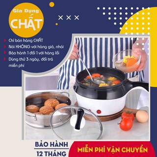 [Hàng Loại 1] Nồi Lẩu Mini 2 Tầng Đa Năng Chống Dính Tặng Xửng Hấp ( BH 12 tháng )