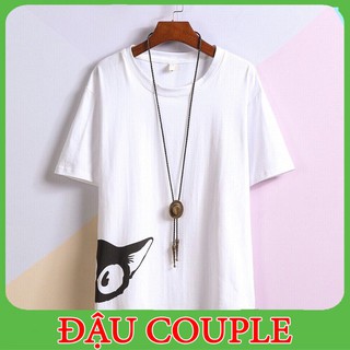 Áo tay lỡ mẫu hình in con mèo