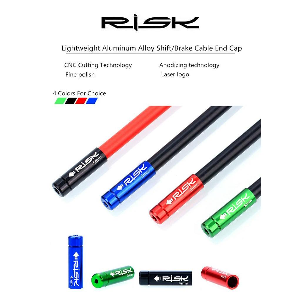 Set 10 Nắp Bọc Dây Cáp Xe Đạp 4mm/5mm Chống Nước Bằng Hợp Kim Nhôm