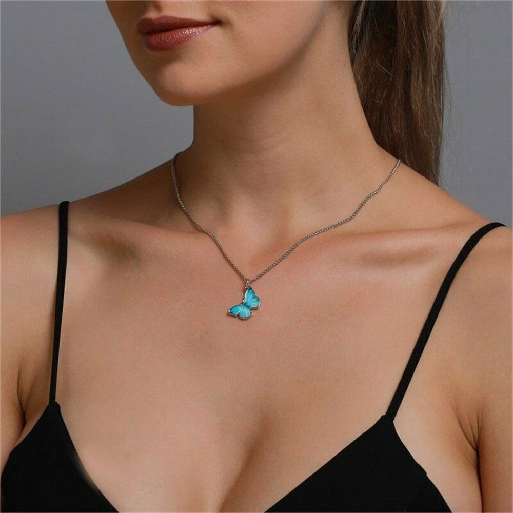 Vòng Cổ Choker Màu Xanh Nước Biển Phong Cách Thời Trang