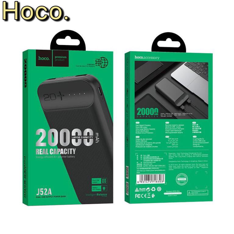 Pin Sạc dự phòng 20000mAh Hoco J52A chính hãng Hoco