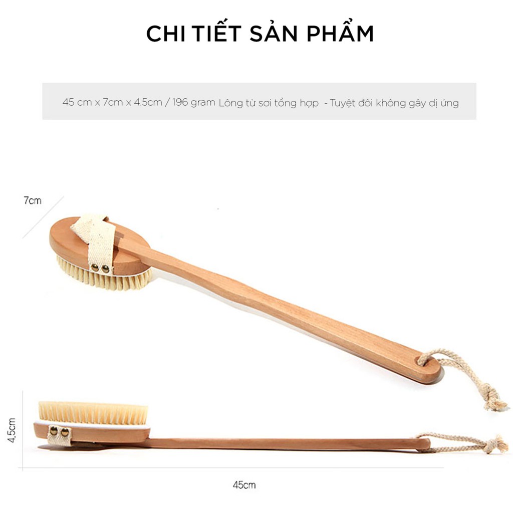Bàn Chải Da Khô Matxa Cơ Thể, Tẩy Tế Bào Chết | BigBuy360 - bigbuy360.vn