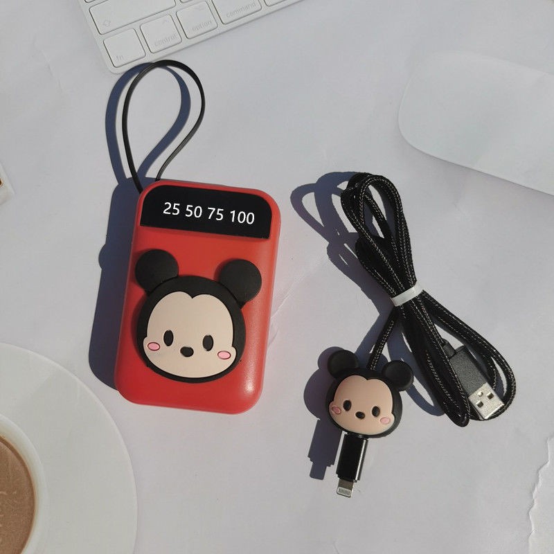 Sạc Dự Phòng 20000 Mah Comes 4 Dòng Hình Chuột Mickey Có Dây Đeo Cho Apple Android Huawei